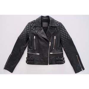 ALL SAINTS Esher Biker/Moto Leather Jacket